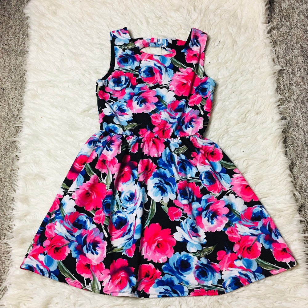 Lily Rose Floral Multicolor Mini Dress Size Medium